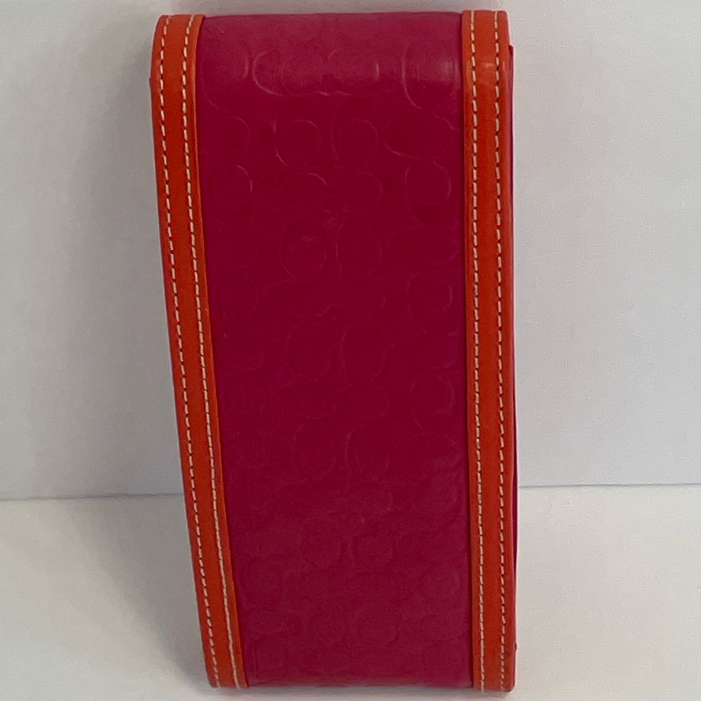 Coach Signature Embossed MultiUse Case Pink | Orange - Picture 3 of 10